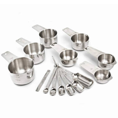 11Pcs Stainless Steel Measuring Cups and Spoons Set, Stackable Metal M —  CHIMIYA