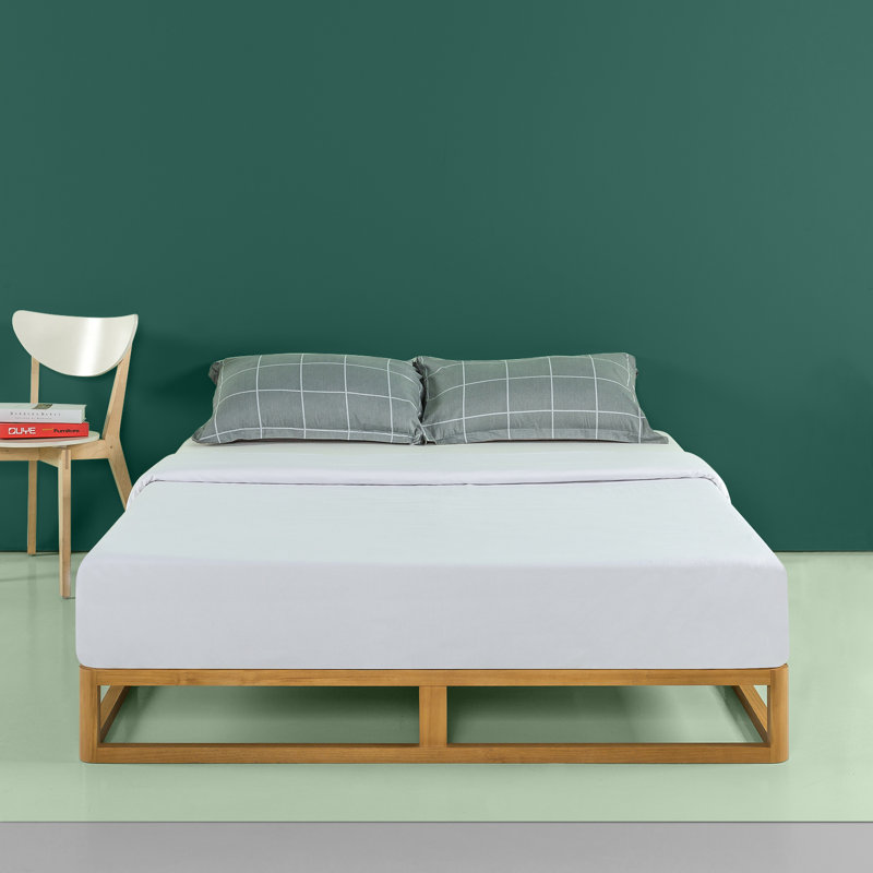 Jaquan Minimalist Wood Platform Bed Frame , Double (4'6)
