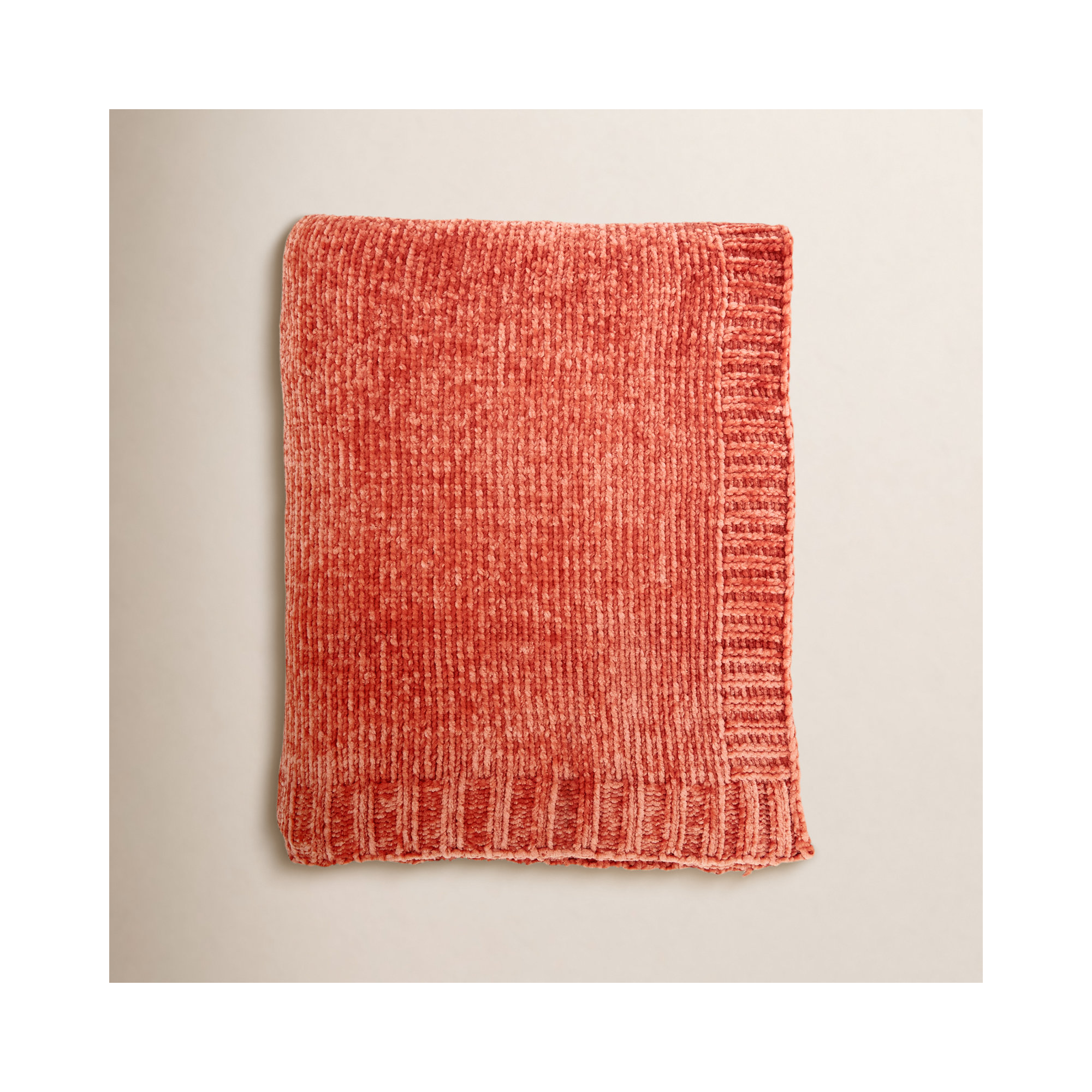 Warmth of Knit Throw, Orange