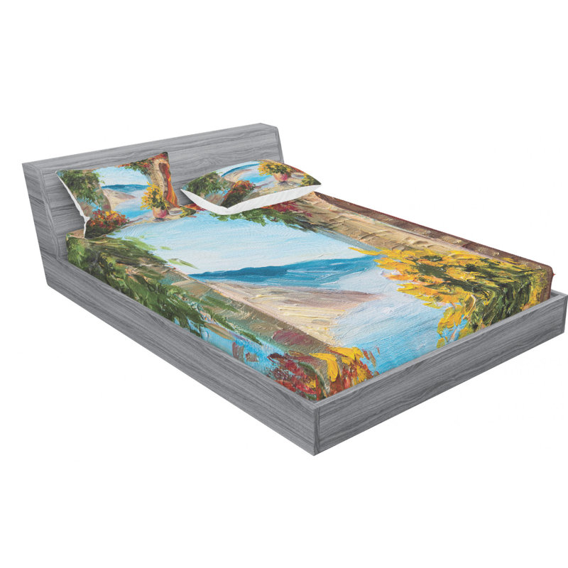 Microfiber Sheet Set, Queen Sheet Set with Fitted Sheet