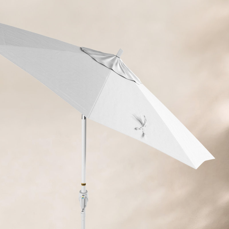 Parasol de marché 7,5', Sunbrella®, Blanc, Toile Sunbrella® régate