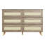 Commode 6 tiroirs en rotin