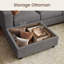 Canapé modulaire en U avec repose-pieds Abramson-1930067842-1930067871