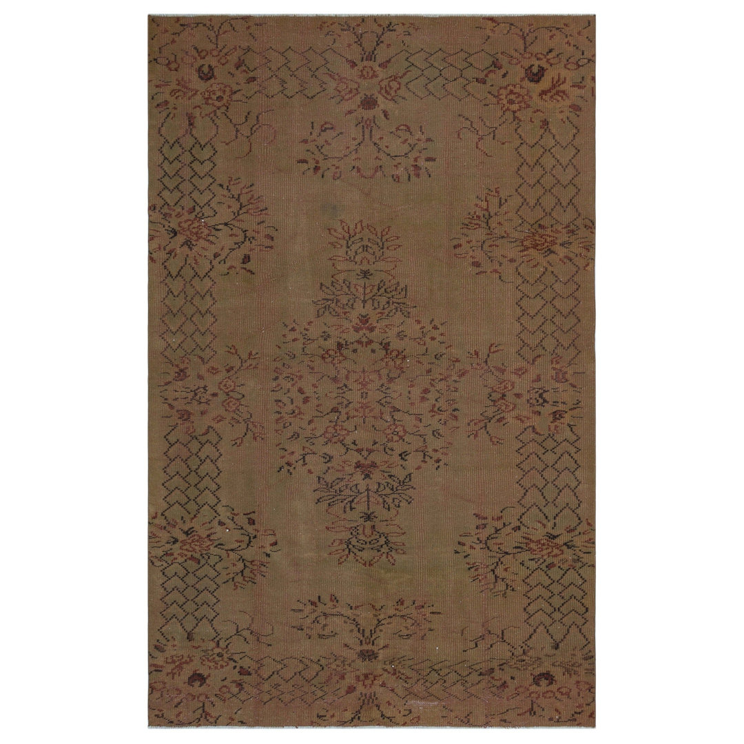 Atina Brown Vintage Wool Handmade Area Rug