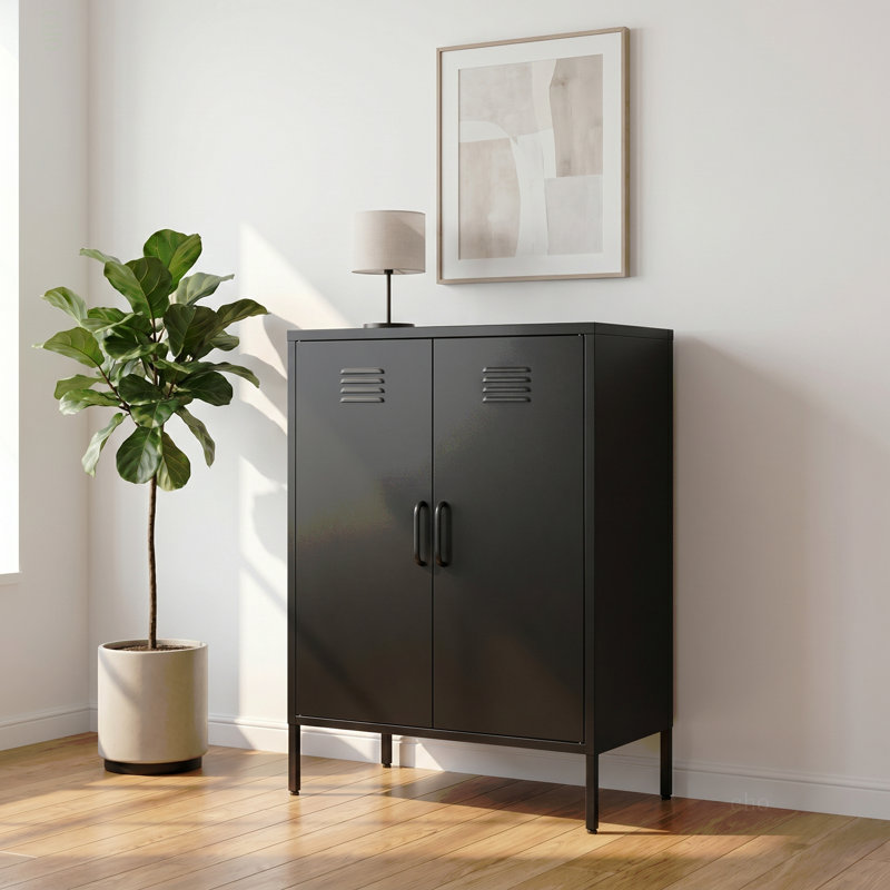 Une armoire de rangement en métal multifonctionnelle, Black