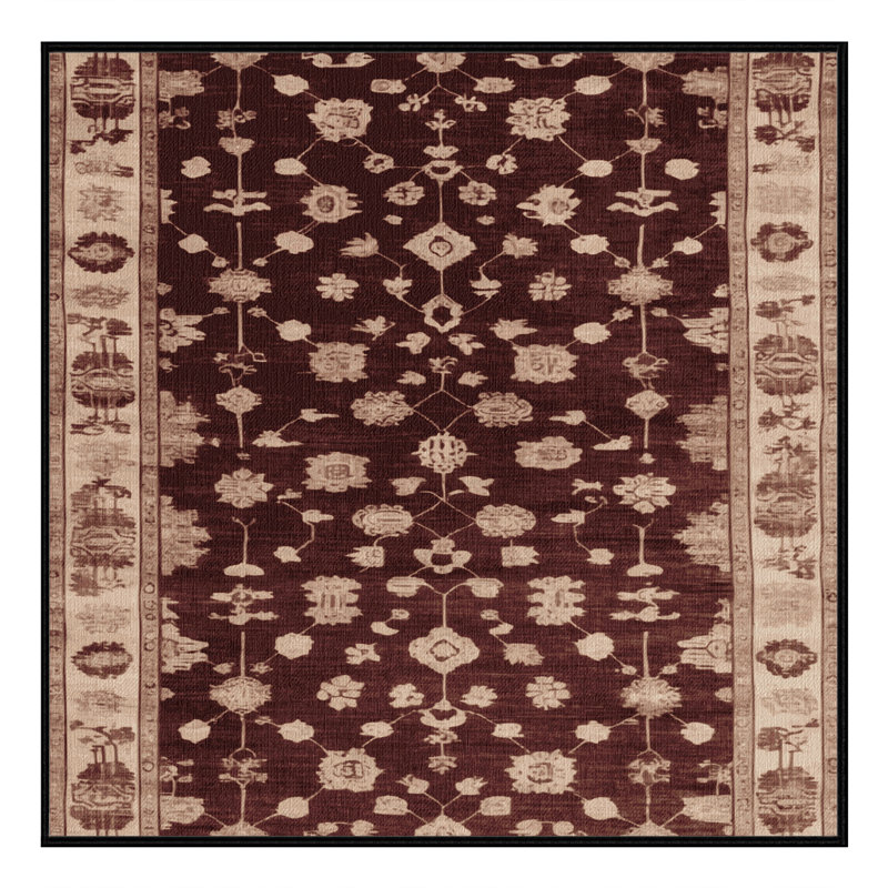 Tapis noir surteint lavable à la machine, Carré 3 pi