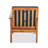 PERLA 3 SEATER SOFA AND TABLE SET, BLUE