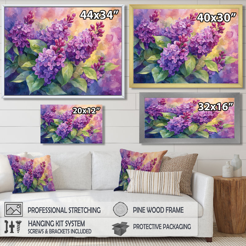 Jackline - Floral Wall Art, Single Picture Framed Print, 30" H x 40" W, Black