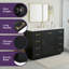 Meuble-lavabo moderne de 122 cm avec lavabo, armoire en MDF-1063240829