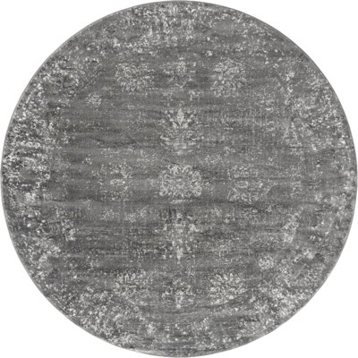 Round Floral Area Rug