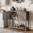 Farmhouse Entryway Table With 2-Door Cabinet-668307274