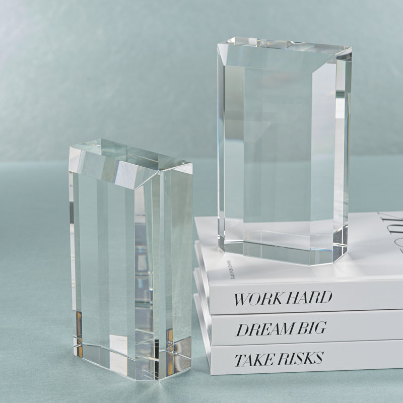Carmac Crystal Glass Bookends