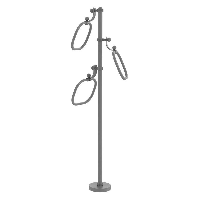 Freestanding Towel Stand, Matte Gray