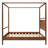 Solid Wood Canopy Bed Frame Four Posters Bed No Box Spring Needed,Queen Size