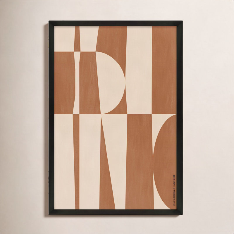 Hues of Geometry 1 by Romina Gadler - Framed Wall Art, Black Paper Framed, 25" H x 17.5" W