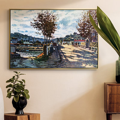 «La seine à Bougival» par Monet, reproduction sur toile flottante