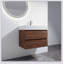 Meuble-lavabo mural 30 po avec lavabo en résine, 2 tiroirs à fermeture en douceur