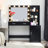 Vanity Desk With Mirror And Lights, 46.4IN Dressing Table With 2 Large Drawer&Large Vertical Organizer, 3 Level Dresser & 3 Lighting Modes Adjustable Brightness, Suitable For Bedroom-1411521760
