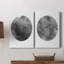 Graphite lune I - Toile tendue avec châssis de qualité supérieure - Prêt à être accroché-108965419