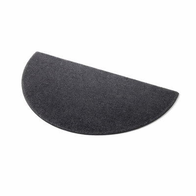 Tapis demi-rond en laine gris anthracite ou sauge