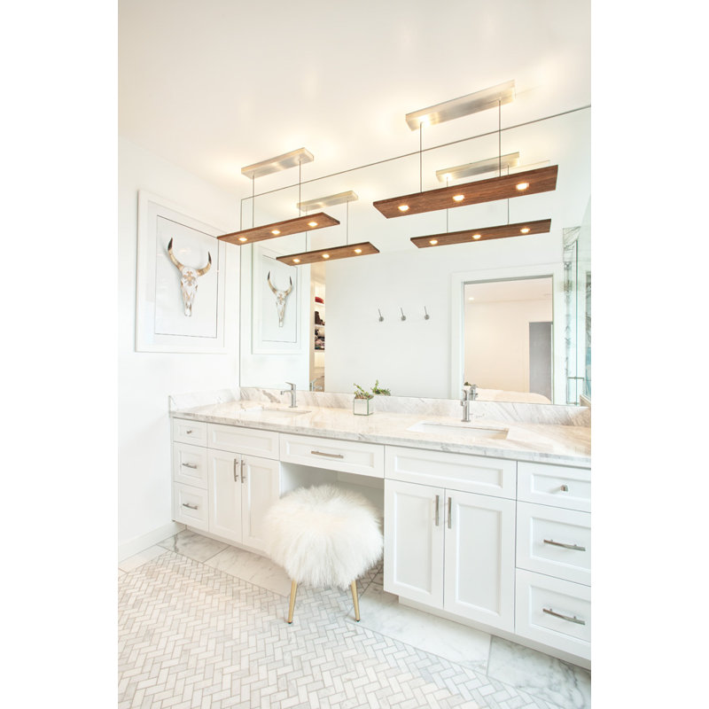 Vix 82" Dimmable LED Pendant, Walnut, 2700K