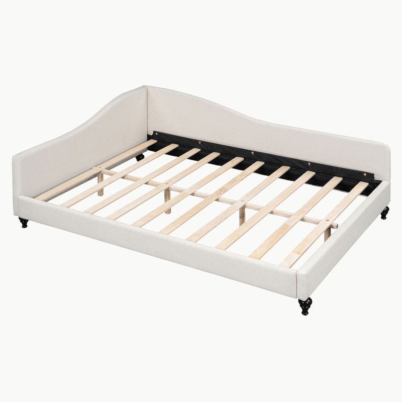 Upholstered Corner Daybed, Full/Double, Beige 1