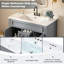 Meuble-lavabo mural 36 po avec évier, 2 tiroirs et portes à fermeture douce-196876814