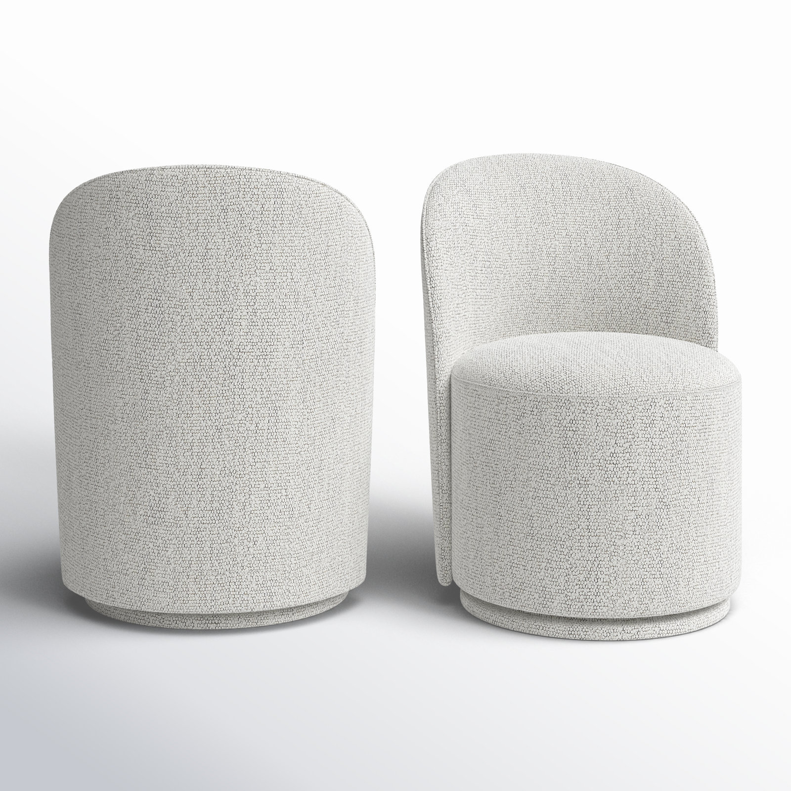 Sharlene Swivel Dining Chair, Merino Light Gray Performance