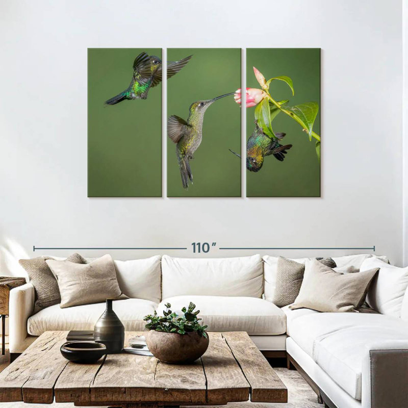 Brampt Three Hummingbirds, 48" H x 74" W