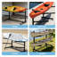 Support de rangement pour kayak autoportant robuste à 2 niveaux avec roues réglables Support en métal résistant à la rouille Conception à double couche pour kayaks