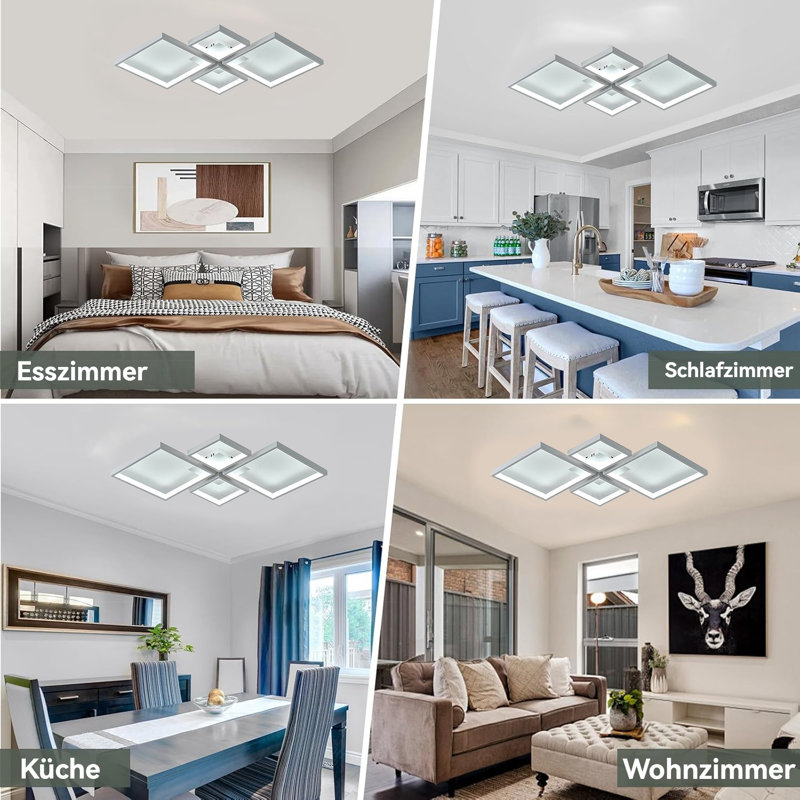 1 - Light Chandelier, White