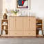 Lit escamotable avec tiroirs et tablettes de rangement spacieux-1401750344