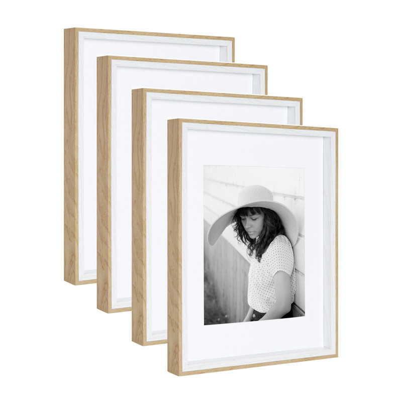 Develin Matte Picture Frame with Mat, 8" W x 10" H, Natural