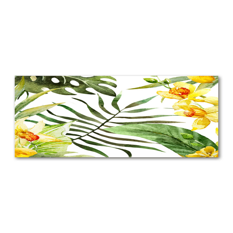 Tropical Flowers 1 Piece Painting on Canvas