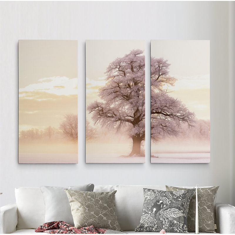 Winter brille-ensemble de 3 reproductions de photo sur toile, H 40 po x l 80 po x P 1,5 po