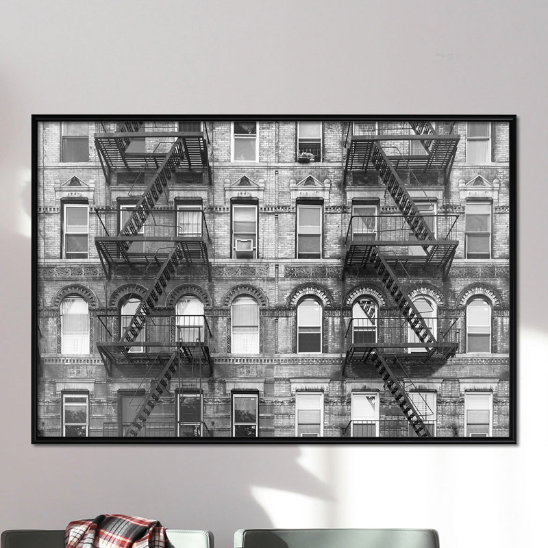Strangers - Single Picture Frame Print, Black Framed, 60cm H x 90cm W x 1.5cm D