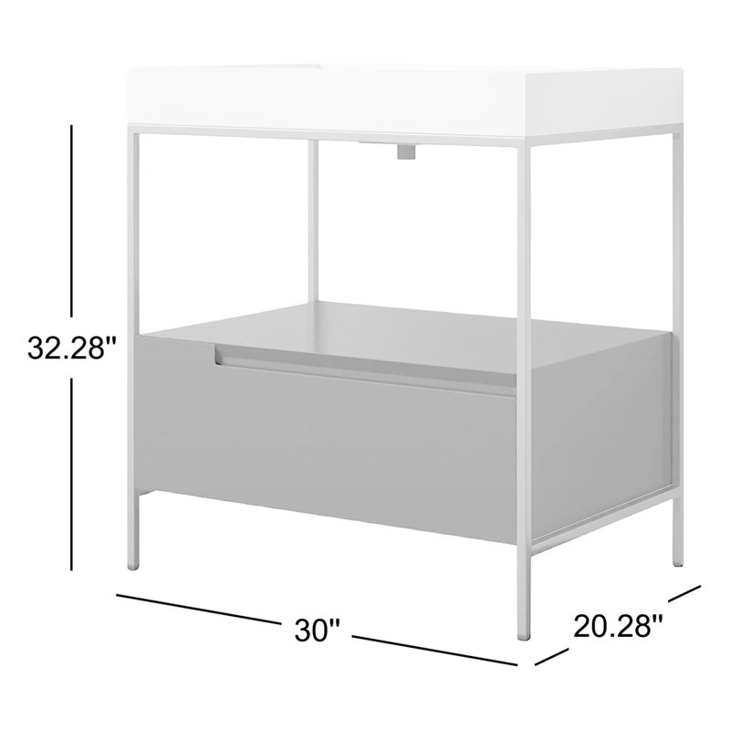 Meuble-lavabo simple 30 po avec plateau en quartz épais Armida, Rouge ambré, Noir, Noir