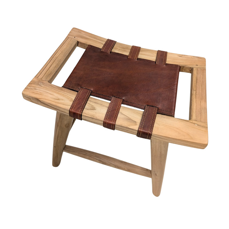 Manders Leather Accent Stool
