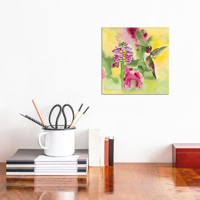 Watercolour Hummingbird by Jan Odum - Wrapped Canvas Painting