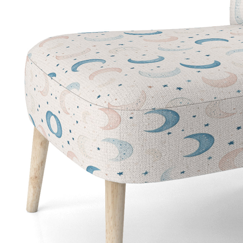 Chaise rembourrée Celestial For Kids - Chaise d'appoint bleue Dreamy Moons, Chaise d'appoint sans accoudoirs