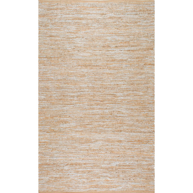 Tapis argenté tissé à la main Palmeri, Rectangle 4 pi x 6 pi