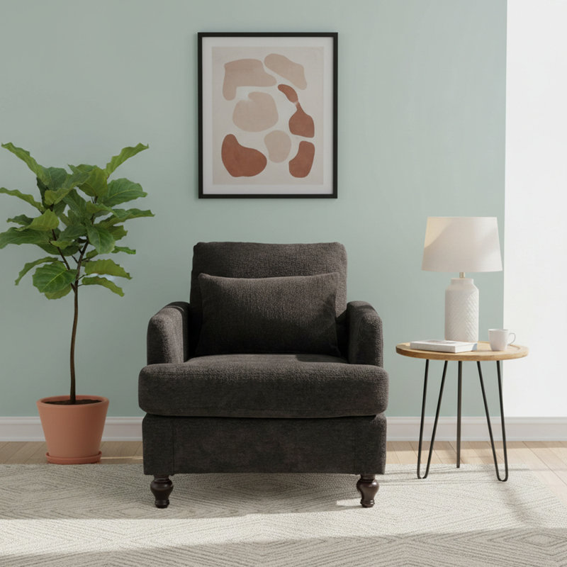 Fauteuil club Chenille, Noir