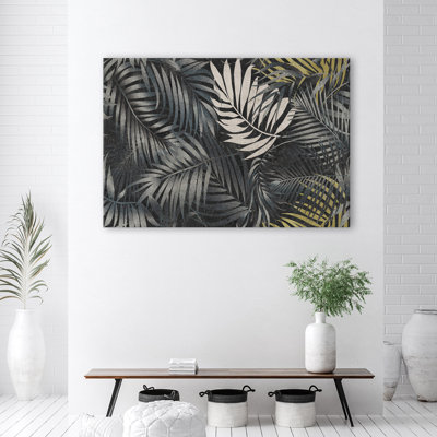 Palm Trees And Tropical Leaves - No Frame Print on Canvas