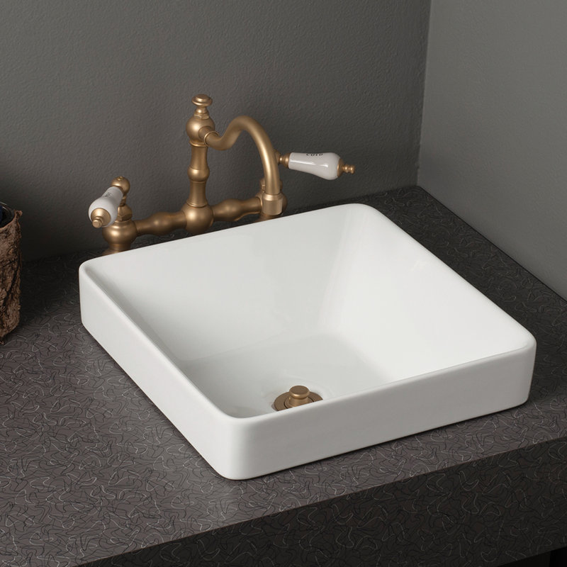 Lavabo semi-encastré Fireclay