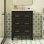 Ensemble de meuble-lavabo avec lavabo en céramique, ensemble de meuble-lavabo simple autoportant avec 3 tiroirs, armoire de rangement en bois massif-1634297662