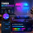 Dynamic Effects Smart Hexagon Panels,Set Of 20 Triangular Light Panels; Smart Led Wall Lamps Compatible With App And Remote Control