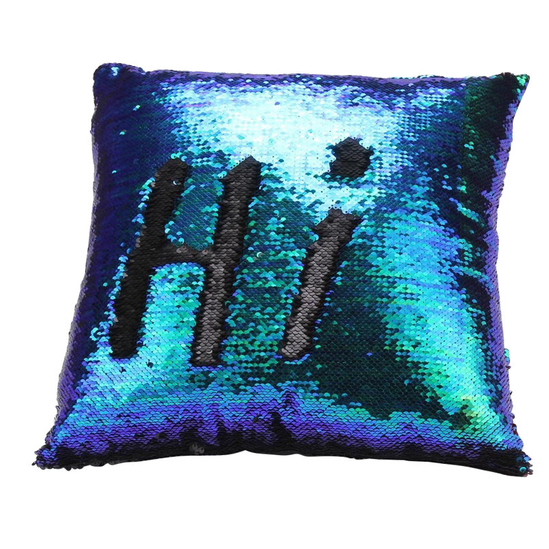 Square Pillow Cover, Green /Black