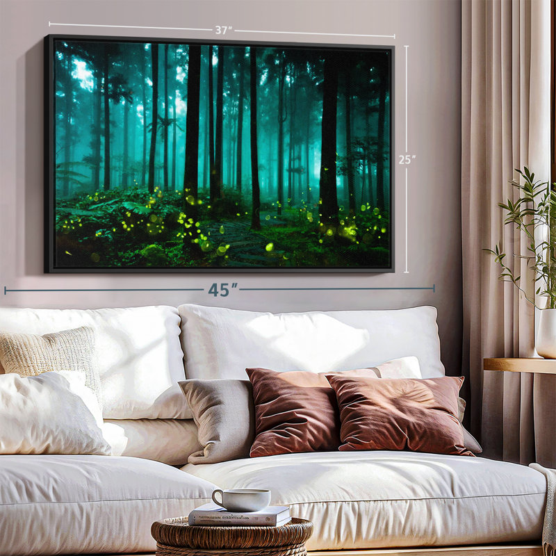 Glowing Fireflies Canvas Print, 25" H x 37" W