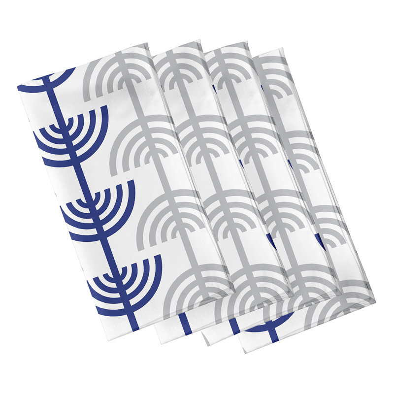 Ensemble de serviettes 4 pièces Kamillah, L 18 po x L 18 po, Gris clair