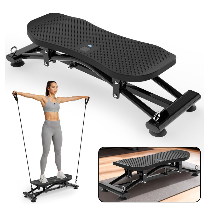 Simulateur de ski d'intérieur avec bandes de résistance, Black